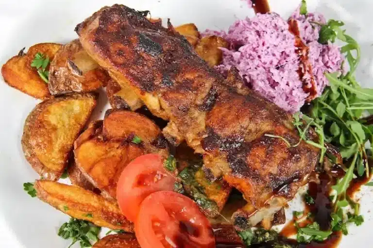 Mézes BBQ sertés oldalas grillen