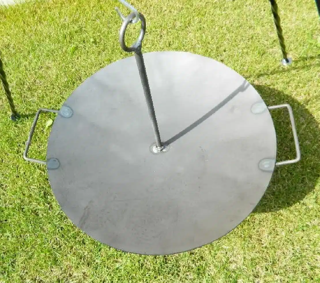 acél grillező tárcsa használata nyílt tűzön