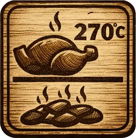 Direkt grillezés ikon 270 fokkal