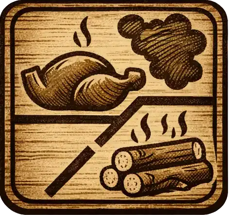 Oldalsó tűzteres füstölés ikon